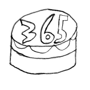 365 birthday cake