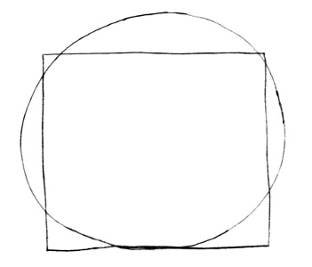 A vitruvian square and circle