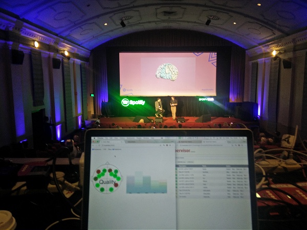 Mind Music on stage at the Spotify conference
