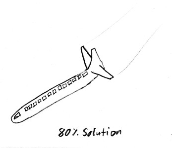 An 80% solution aeroplane with no wings