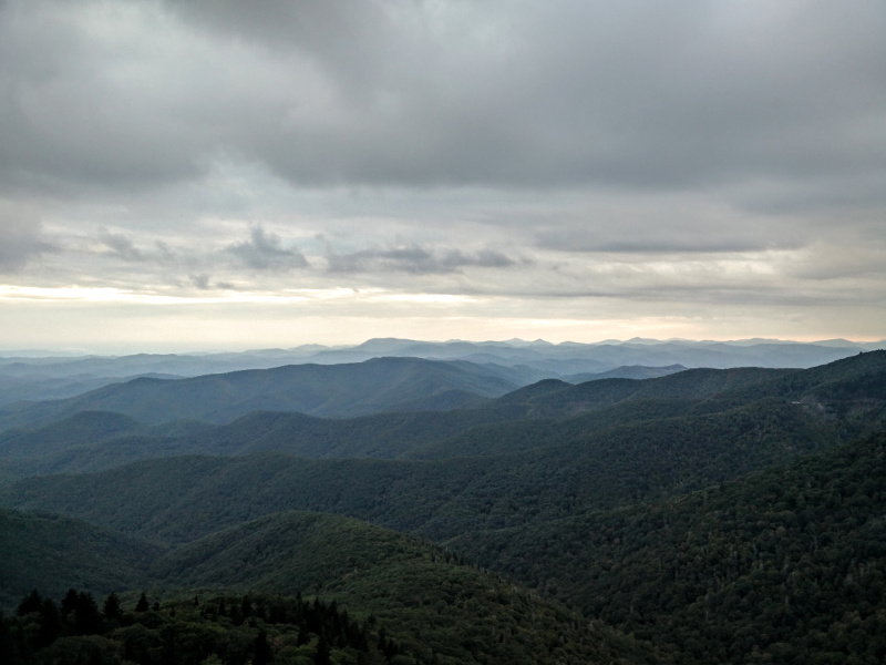 Mountains out to the horizon